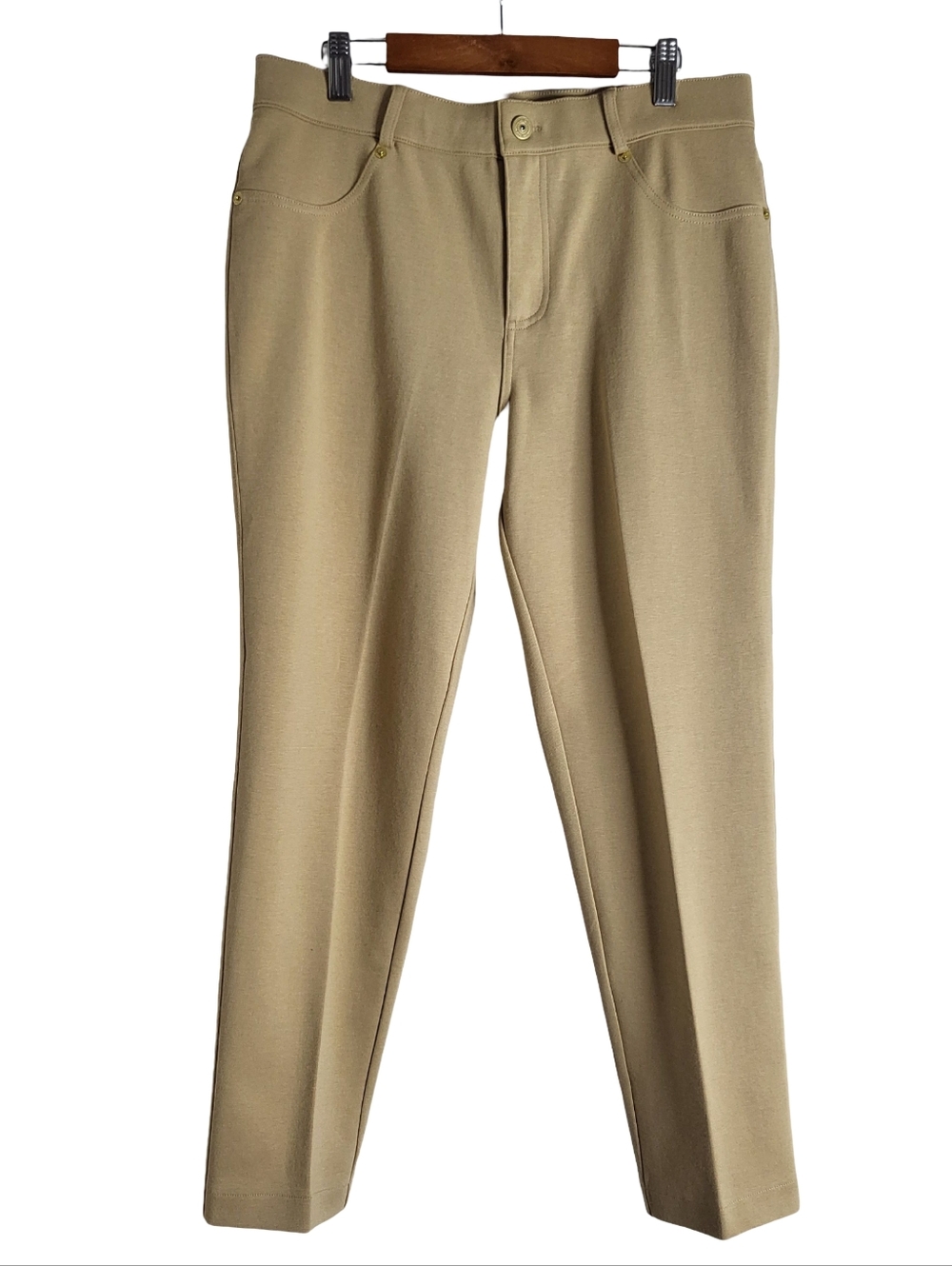 Classic Slim Fit Tan Pants